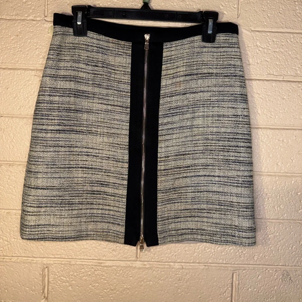 Ann Taylor Chic Black and Gray Women's Skirt